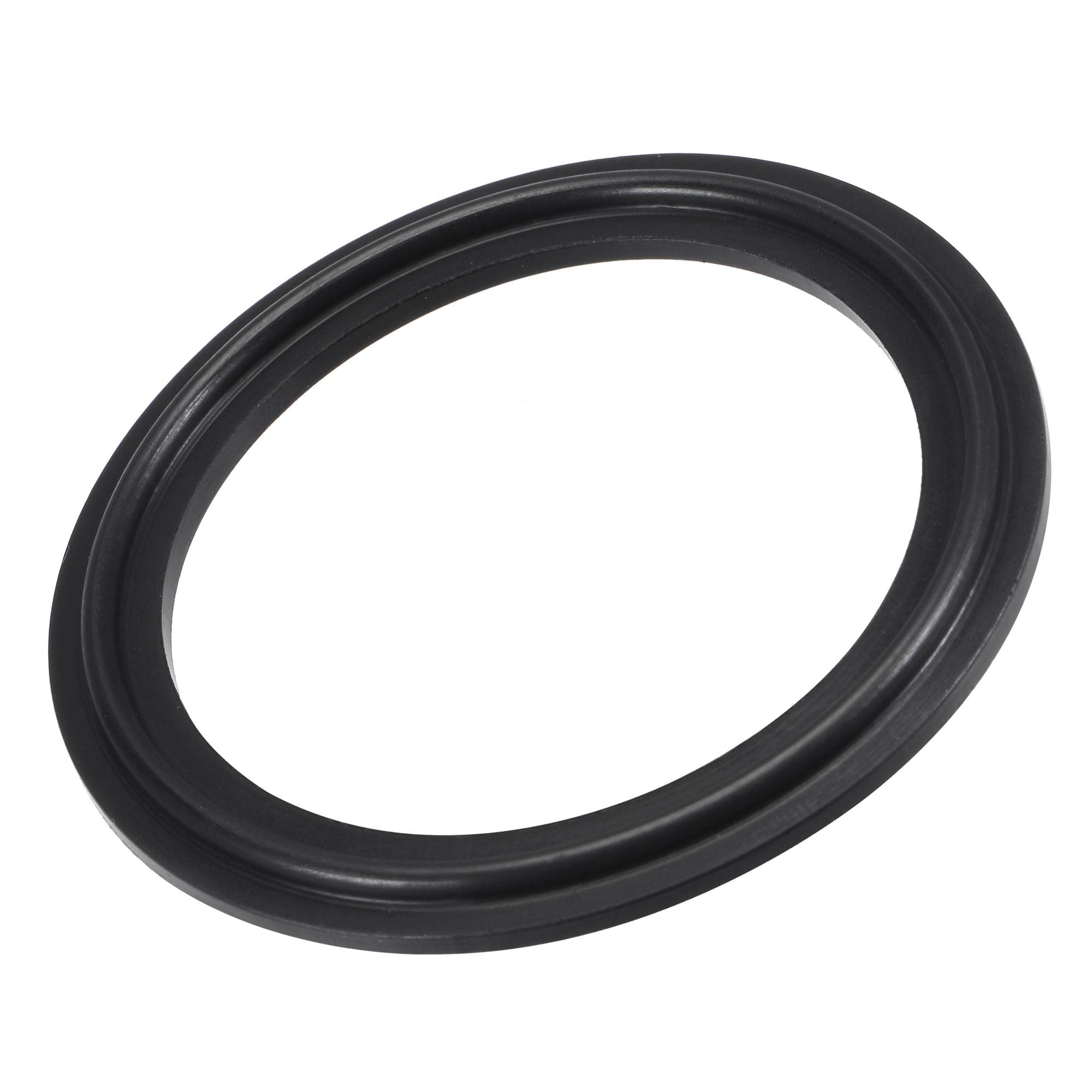 sourcing map Fluorine Rubber Gasket Flange O-Ring for 2 Inch Vacuum Clamp Black Pack of 2