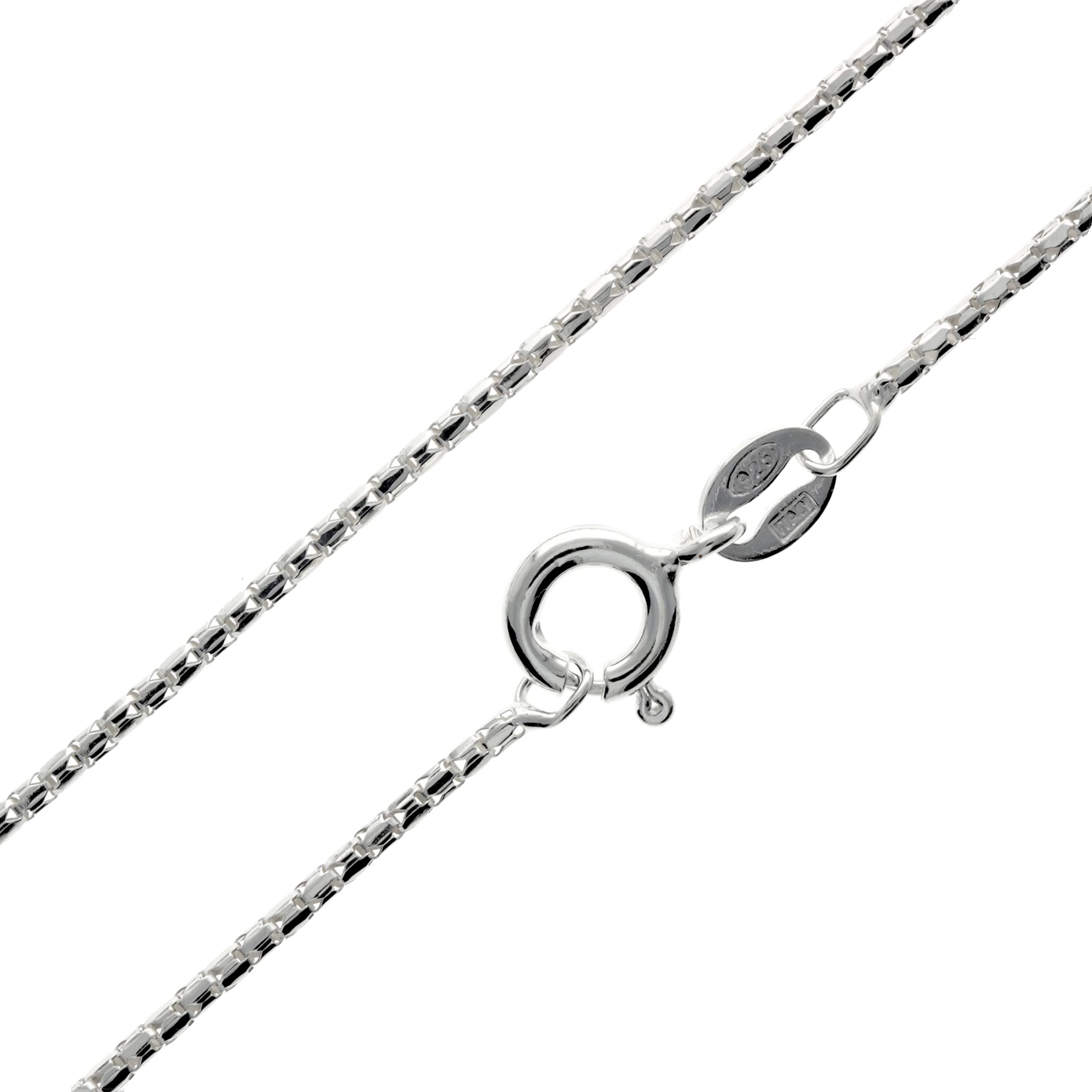 SilverAmber Jewellery UK - 925 Sterling Silver Delicate Italian Coreana 1.2 mm Chain Necklace - 18" - GCH00718