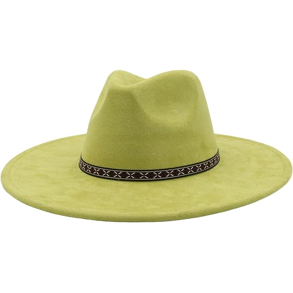 HYYSXBW Suede Big Wide Brim Fedora Hat for Men Women Rancher  display picture 1