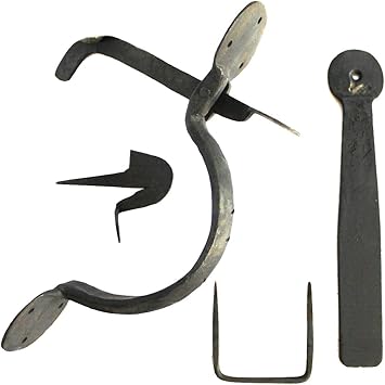 Colonial Wrought Iron Bean Thumb Latch Set Hand Made Door Hardware
