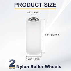 uxcell 2Pcs Nylon Roller Wheel with