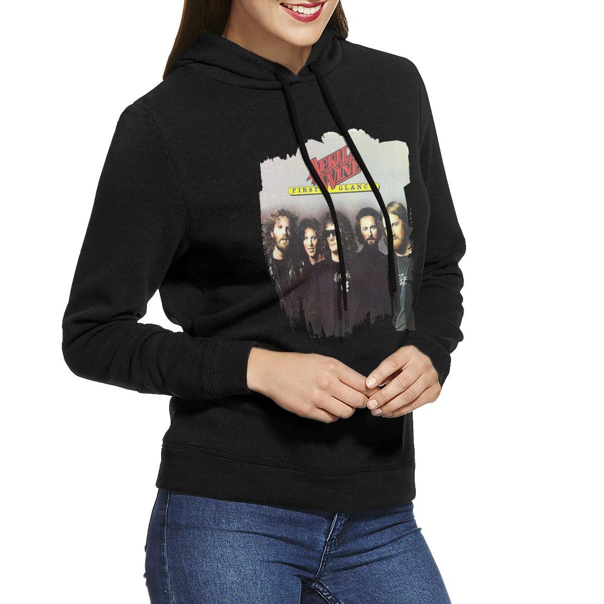  Comfortable April Wine Music Band Black Hooded Pullover T Shirt