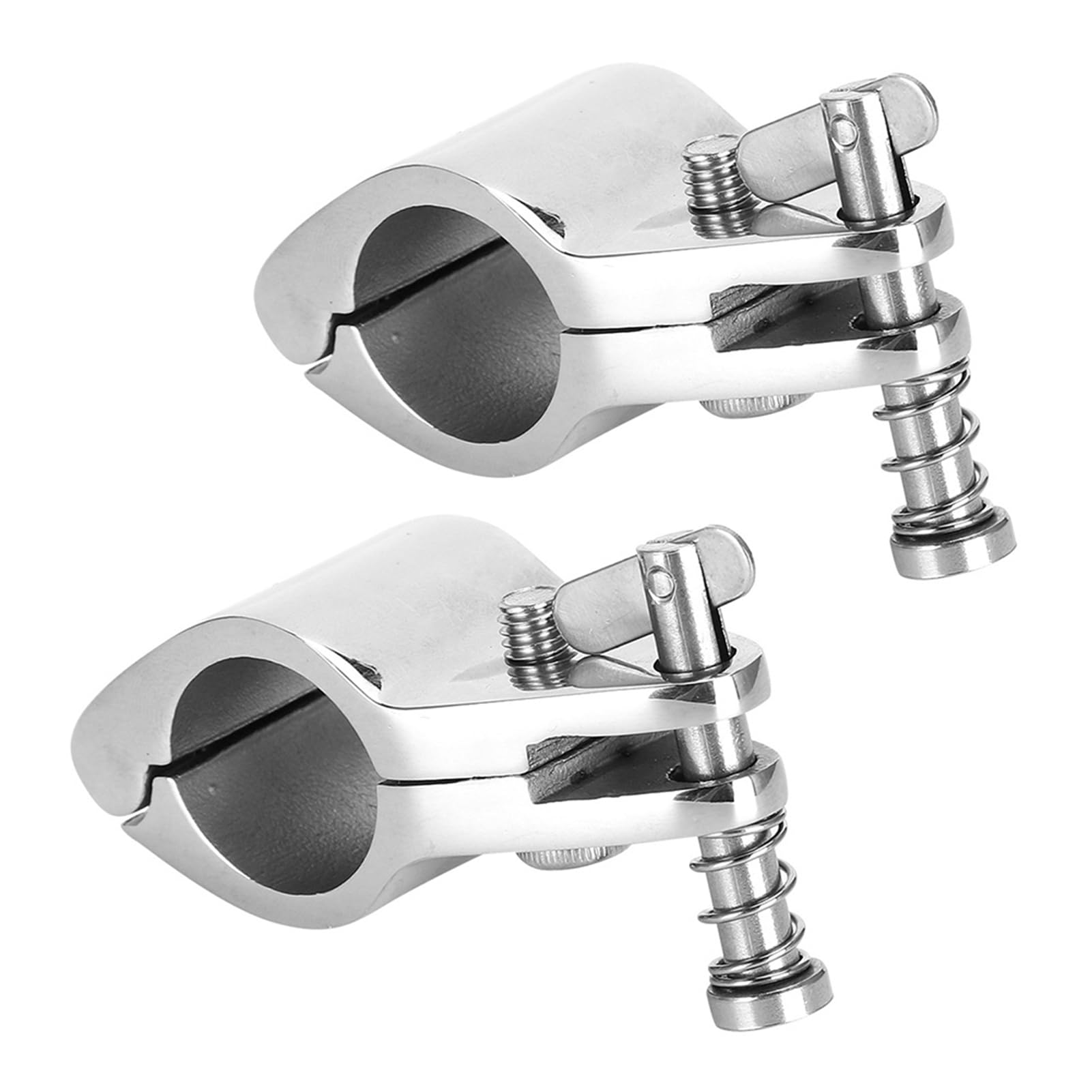 EBTOOLS 2pcs Boat Articulated Top Jaw Slide Stainless Steel 316 Fittings Marine Tip Style Bimini Top Hinge Rail Bracket (25mm)
