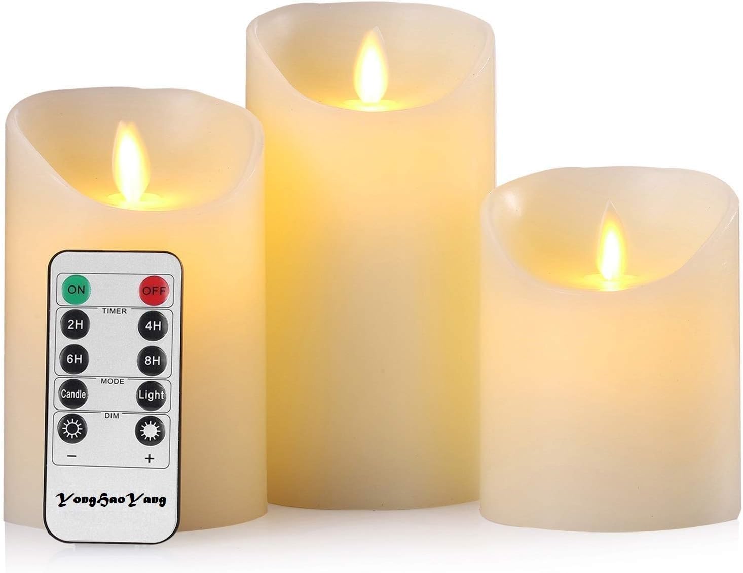LED Candles,Flameless Candles 4" 5" 6" Real Wax Battery Candle Pillars