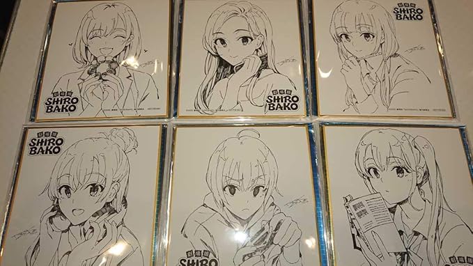 Amazon 劇場版 Shirobako 第2週目ぽんかん 描き下ろしミニ色紙 全6種 おもちゃ ホビー