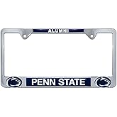 Premium All Metal Alumni License Plate Frame w/Dual 3D Logos - Second Generation (Penn State)