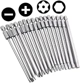 Bestgle 16pc 1/4 Inch Magnetic Screwdriver Bits Set 100mm Hex Torx Phillips view 2