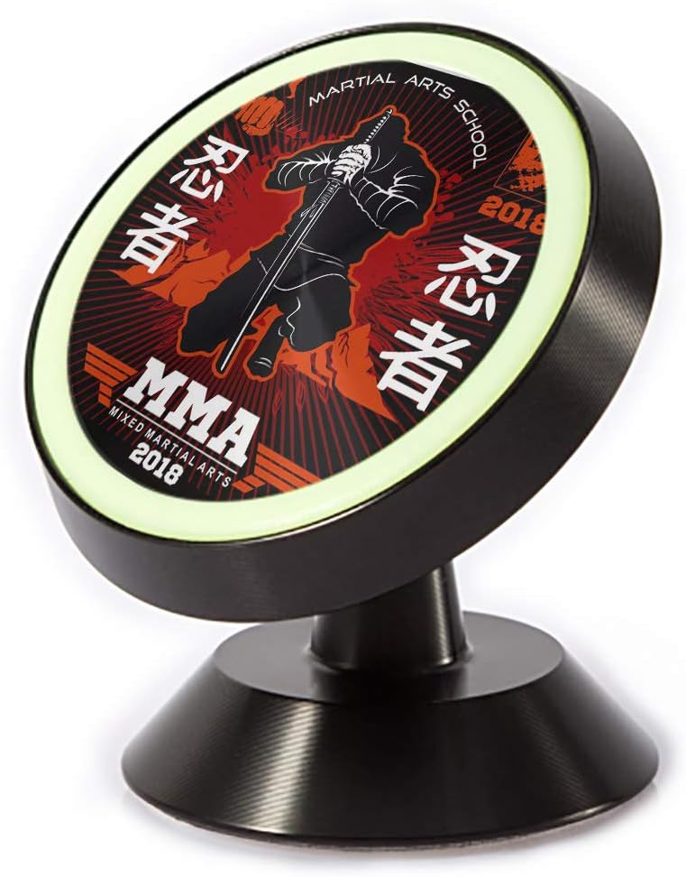 Tinmun Magnetic Phone Car Mount, Ninja Warrior Fighter Mixed Samurai Universal Car Phone Holder for Dashboard