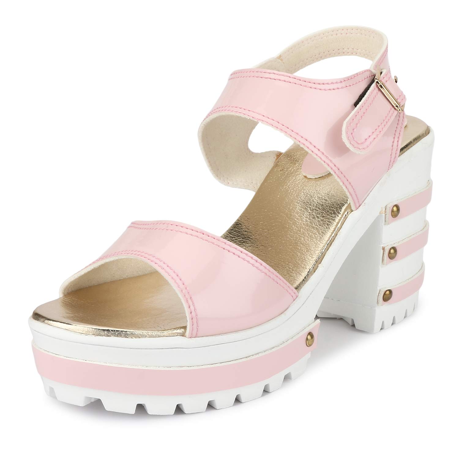 shofiee women's block heel wedge