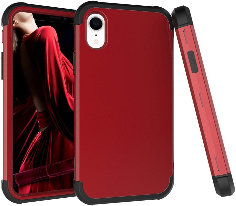 Muntonski Xrcase Compatible with iPhone Xr Case Luxury Slim Thin Protective Phone Cover 10xr I phonex xphone 6.1 Inch (Red)