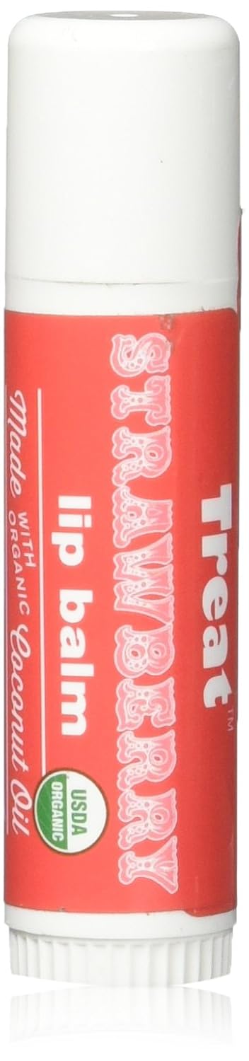 TREAT Jumbo Lip Balm, Organic & Cruelty Free (.50 OZ) (Strawberry)