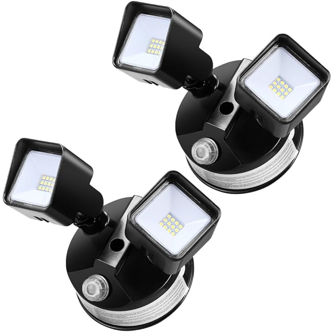 Dusk to Dawn 2 Pack LED Security Lights Photocell Included Outdoor Wall