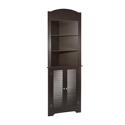 RiverRidge Ellsworth Collection Tall Corner Cabinet, Espresso