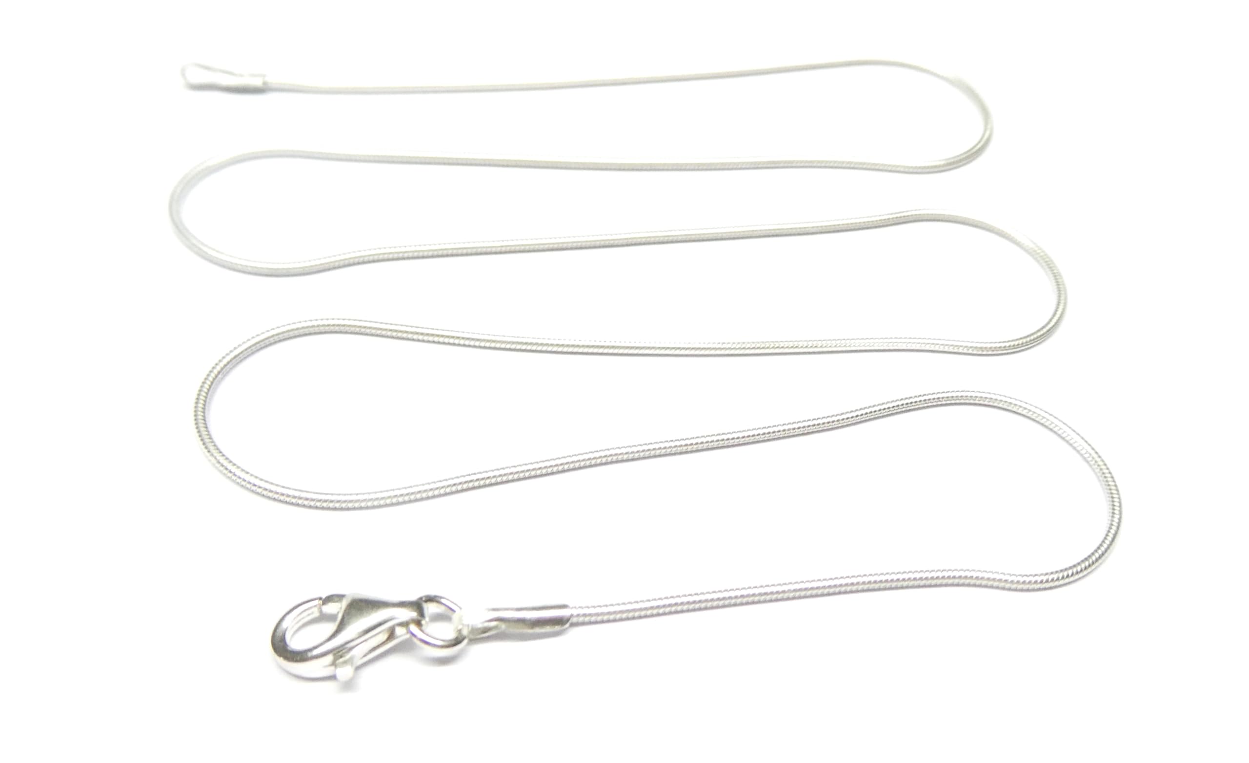 Sterling Silver Snake Chain Necklace 45cm Diameter 1.0mm Jewellery Accessories