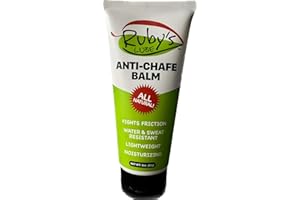 Ruby's Lube Anti-Chafing Balm | All-Natural, Handmade in Boulder, CO | Sweat & Water Resistant | Helps Prevent Chafing & Skin Irritation | Voted Best for Triathlons, Marathons & Cycling | 3oz Tube