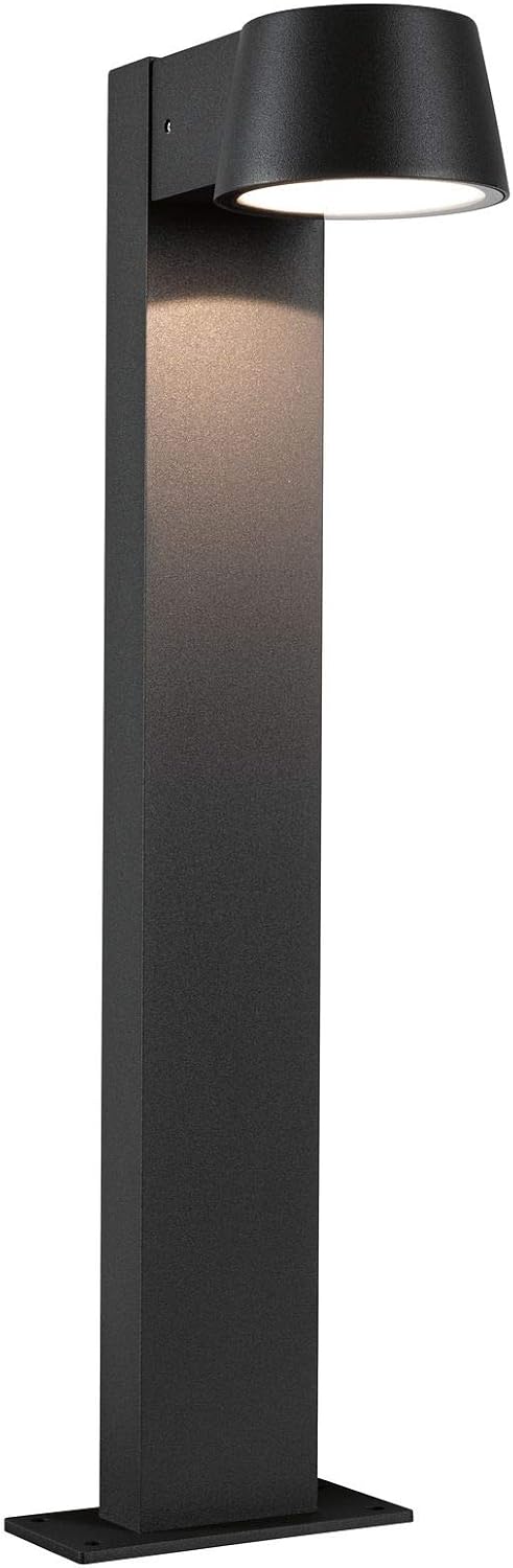 Paulmann 94454 LED Exterior luminaire Bollard Light Capea IP44 Warm White incl. 1x6 watt Outdoor Lighting Black Outdoor lamp Aluminium Garden lamp 3000 K