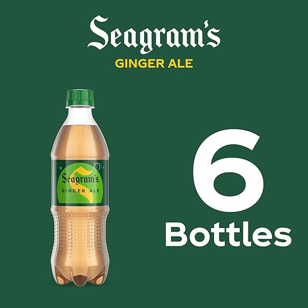 SEAGRAMS GINGER SODA SOFT DRINKS, 16.9 FL OZ, 6 PACK