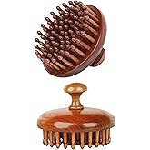 Fine teeth wood comb | wooden scalp massager hair growth | head massager scalp stress relax | hair brush