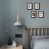 EGOFINE 7x5 Picture Frame Solid Wood Black 4 Pack with Mat 4x6 17.8x12.7cm view 5