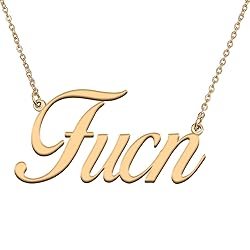 HUAN XUN Customized Custom Simple Any Name Necklace