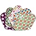 Wegreeco Reusable Menstrual Pads for Women - Sanitary Pads, Panty Liners, Soft Cloth - 5 Pack, 1 Wet Bag (Medium, Flower)