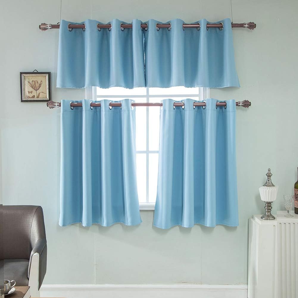 Star Supermarket Solid Color Kitchen Curtain Bathroom Curtains Fabric Short Curtain Blackout Curtain Short Curtain For Bathroom Kitchen Amazon Co Uk Kitchen Home