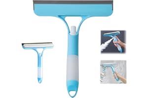 3 in 1 Window Cleaning Scraper, 2025 New Window Cleaner Tool, Window Squeegee with Spray for Windows, Mirror, Glass Door, Wal