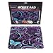 iColor Purple Flower Anti-Slip Mouse Pad Mice Pad Mat Mousepad For Office, Computer, Laptop & Mac Optical Laser Mouse- Durable & Comfortable & Lightweight For Easy Typing & Pain Relief MP-029