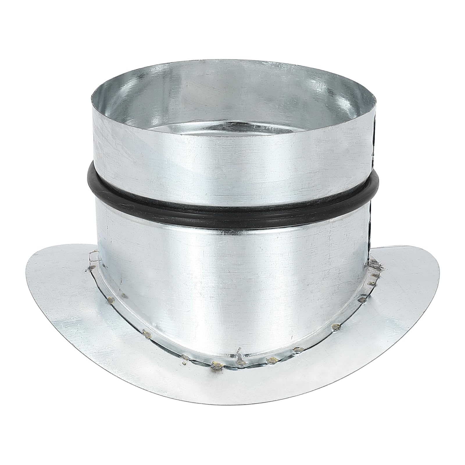 PATIKIL Duct Connector Saddle Take Off for 6" Duct to 4" Outlet Branch Extension, Galvanized Steel Round 90 Degree Ducting Splitter HVAC Vent Duct Transition with Rubber Gasket