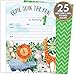 Koko Paper Co First Birthday Party Invitations with Safari Animals. 25 Fill-In Invitations + 25 Bright White Envelopes. Made in the U.S.A.