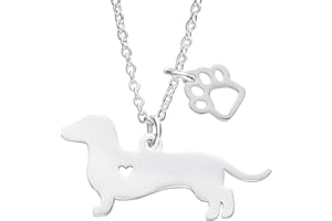 Melix Animal Yorkie Labrador Pitbull Husky Alaskan Akita Boxer Corgi Dachshund German Shepherd Golden Retriever Stainless Steel Pet Dog Doggy Pendant Necklace Gift
