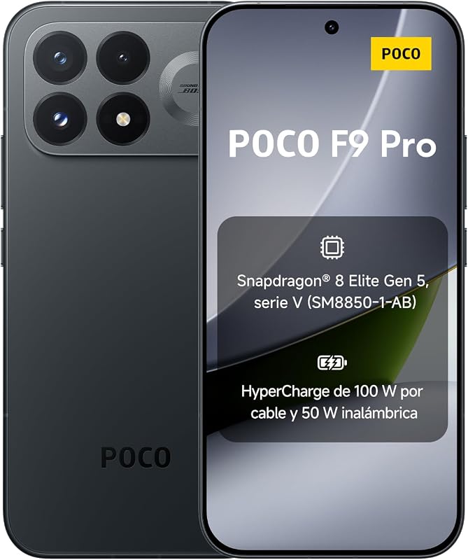 POCO F9 Pro, Smartphone 12+256, Preto, bateria 6330mAh, carregamento de 100 W