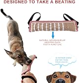 Hyrew FANTESI Jute Bite Pillow Tug Toy for Medium to Large Dogs - Style 2 view 5