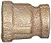 Anderson Metals 38119 Red Brass Pipe Fitting, Reducing Coupling, 1