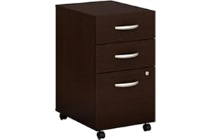 Bush Business Furniture Series C 3 Drawer Mobile File Cabinet in Mocha Cherry