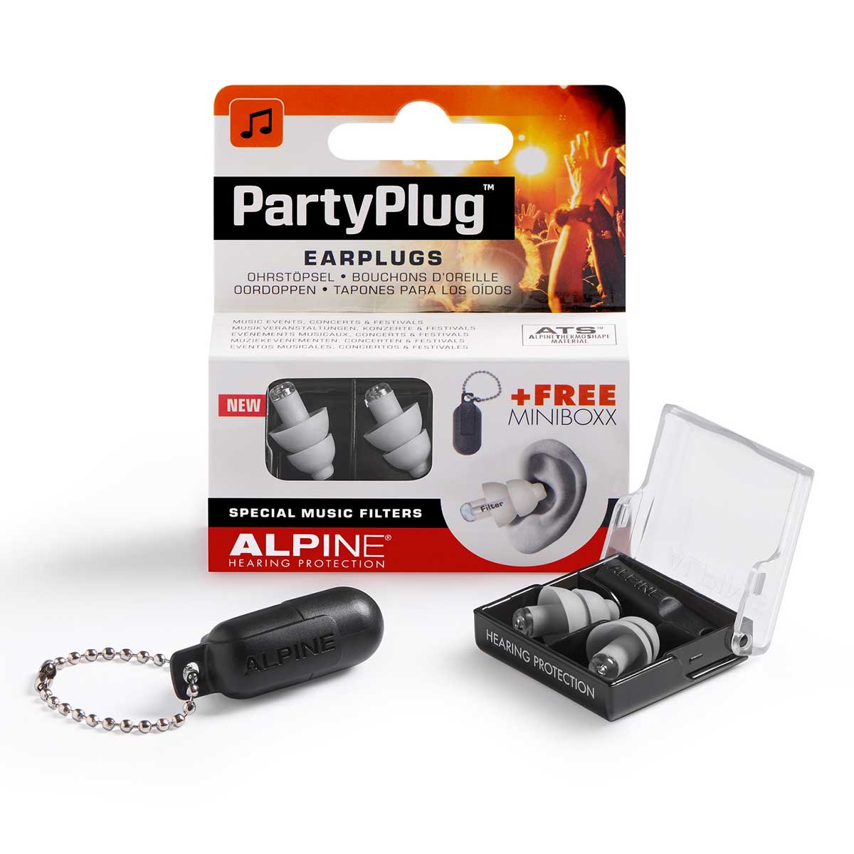 Alpine Hearing Protection PartyPlug Ear Plugs for Loud Music