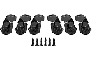Guitar Locking Tuners, Tuner Pegs Lock String Sealed Tuning Key Pegs Machine Heads Locking Staggered Guitar Tuners for Electr
