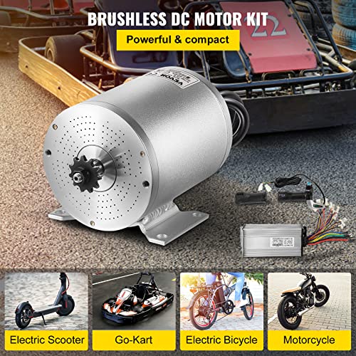 VEVOR Electric Brushless DC Motor,48V 2000W Brushless Electric Motor