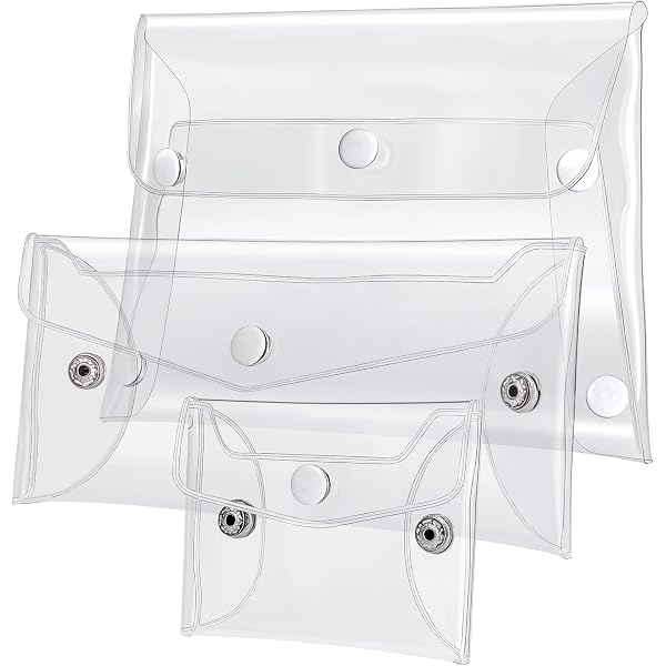 HINZIC Transparente Kosmetiktaschen Set – 3 Größen, Wasserdicht Mit Druckknopfverschluss Für Unterwegs