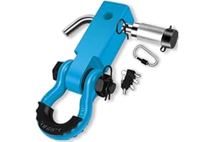 AMBULL Shackle Hitch Receiver & Towing Hitch Lock, with 3/4 Inch D-Ring Shackle, 2 Insurance Pins, Weatherproof Anti-Theft Lo
