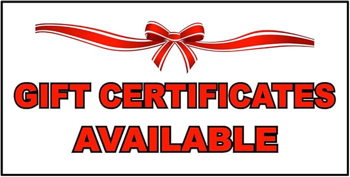 Amazon Com Gift Certificates Available Business Decal Sticker