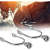 Kakalote Stainless Steel Roller Ball Equestrian Spurs, Women's Size Gentle Horse Spurs, Durable Riding Gear for Beginner &amp; Experienced Riders, Smooth Leg Cue Accessory