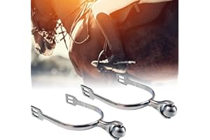 Kakalote A Pair Horse Spurs Stainless Steel Spurs with Roller Ball for Men Women Rider(Size:Women Horse Spurs)
