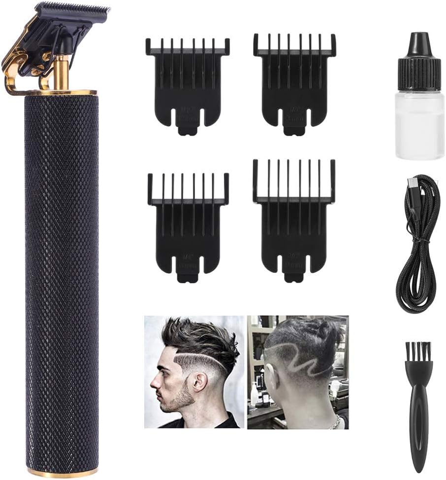 YOUKUKE Electric Barber Grooming Kit Rechargeable Cordless Close Cutting T-Blade Trimmer for Men Pro Baldheaded Hair Clippers Zero Gapped Detail Beard Shaver Barbershop