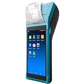 Bisofice POS Receipt Printer, Android 8.1 OS Mobile POS, 58mm Receipt Printer, 5.45" Touch Screen PDA Printer Supports 3G WiFi BT4.0 USB OTG Bluetooth, Handheld POS Machine Terminal Printer (Cerulean)