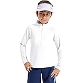 Haloumoning Boys Quarter Zip Sweatshirt Long Sleeve Athletic Pullover for Kids Workout Tops 5-14 Years