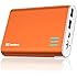 Jackery Giant+ Premium 12000 mAh Dual USB Portable Battery Charger & External Battery Pack with Panasonic Battery Cells and Aluminum Shell for iPhone, iPad, Galaxy, and Android Smart Devices (Orange)