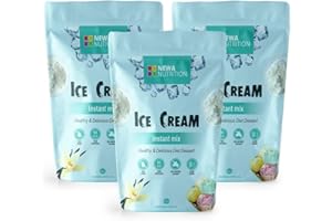 NEWA NUTRITION Sugar Free Ice Cream Mix – Keto Diet Friendly, Low Carb & Natural, Non GMO, Vanilla. Weight: 8oz/226.8 gr. Pack of 3