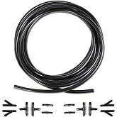 Hbxdeco Windshield Washer Hose Kit, 13.12Ft, 12 Connectors, Wiper Repair | 4T/4Y/4I Connectors, Flexible Rubber Hose, Easy Cut &amp; Install, Universal for Cars SUVs Trucks, Windshield Fluid Replacement