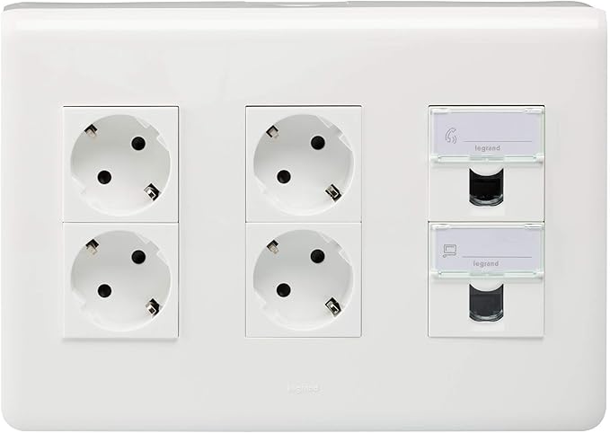 Legrand 078883Ea Toma Pared Múltiple, Blanco: Amazon.es: Bricolaje y herramientas